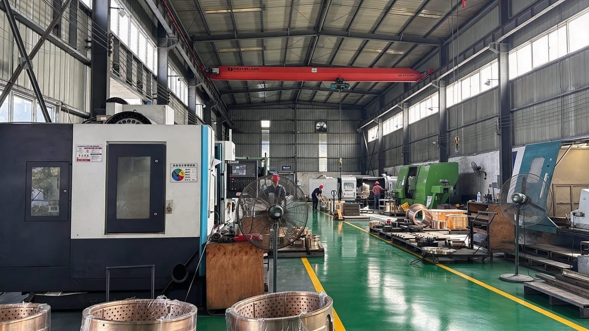 Workshop floor with CNC machines